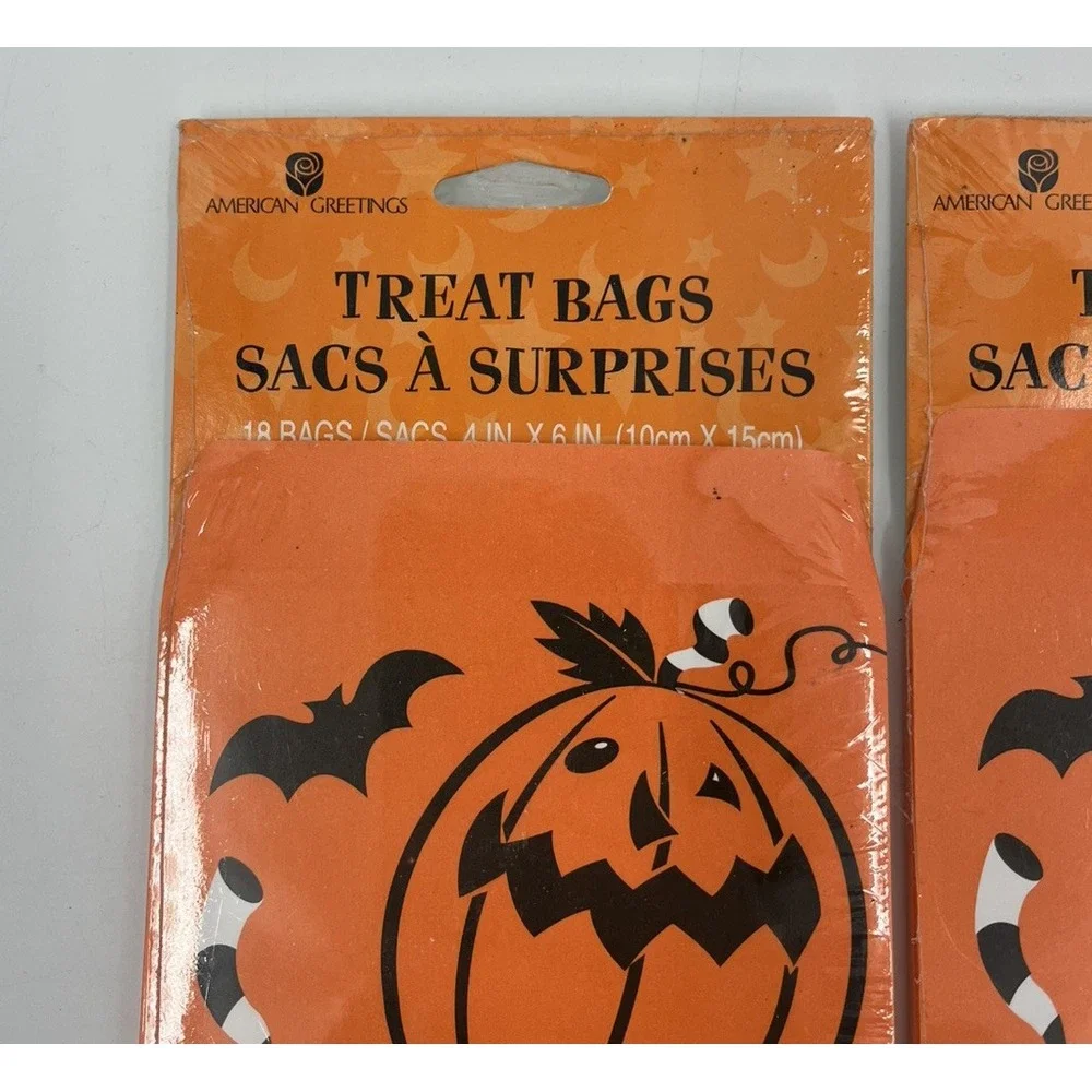 American Greetings Halloween Treat Bags Two Packages 18 Count Each Bats 36 Total